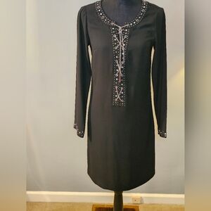 Michael Kors Elegant Black Embellished Dress